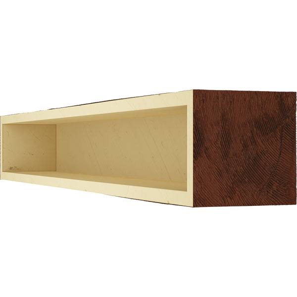 Sandblasted Faux Wood Fireplace Mantel, Natural Pecan W9211