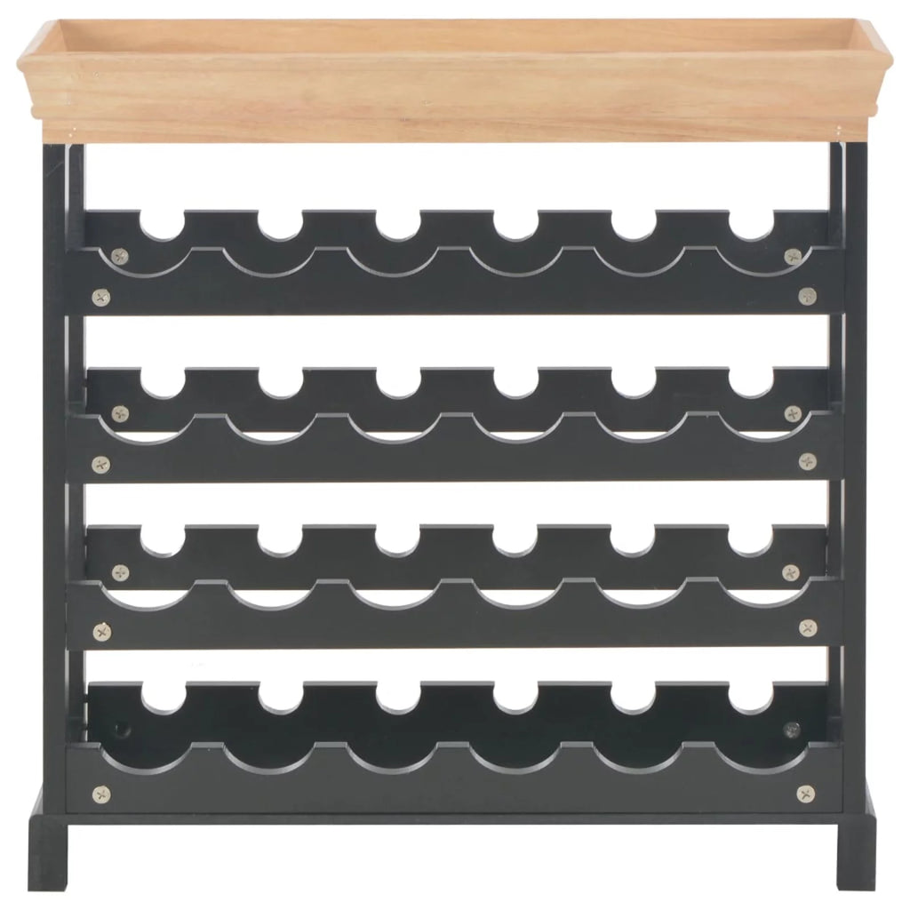 24 Bottles Wine Cabinet with Storage Shelves Black X598