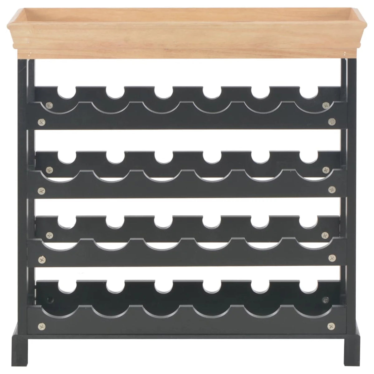 24 Bottles Wine Cabinet with Storage Shelves Black X598