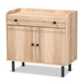 Oak Brown 2-Door Finished Wood Kitchen Storage Cabinet M820