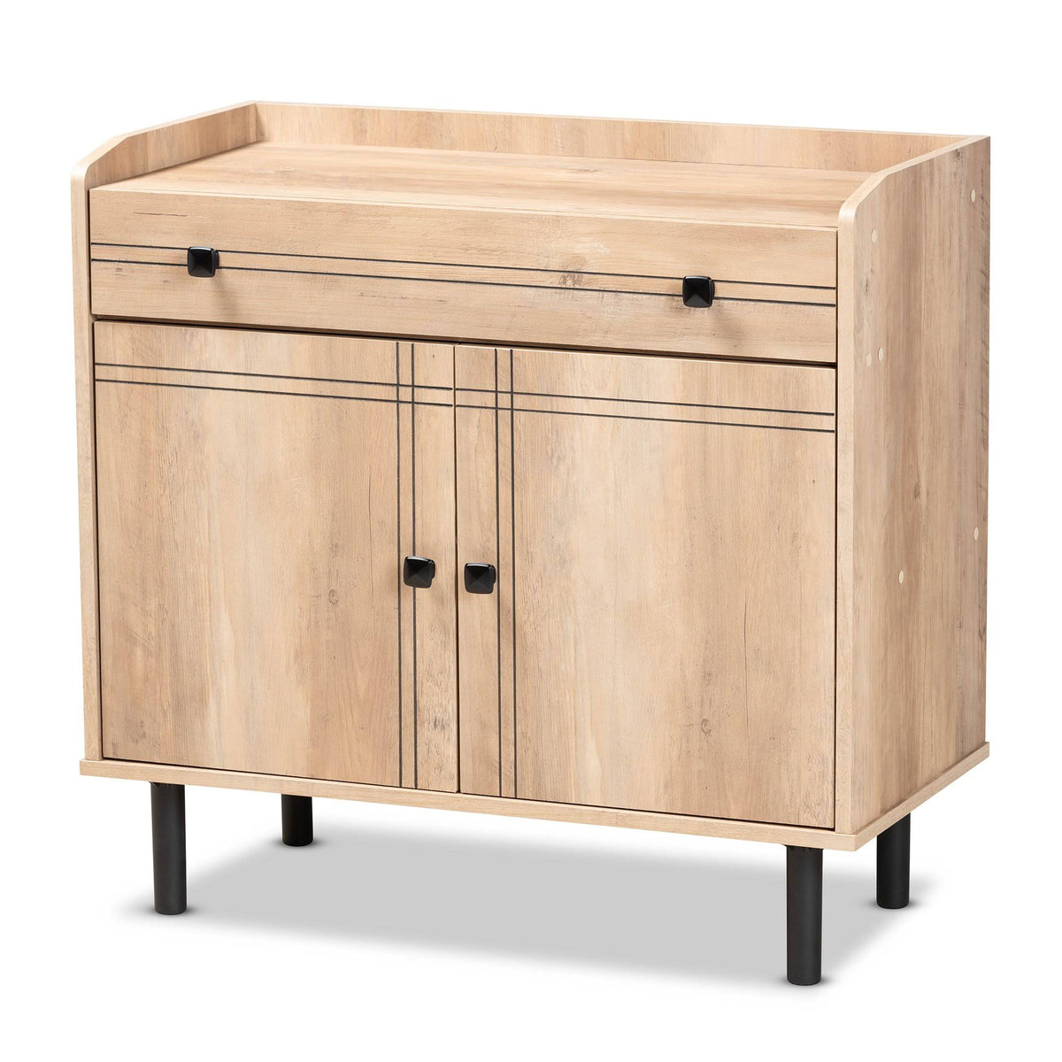 Oak Brown 2-Door Finished Wood Kitchen Storage Cabinet M820