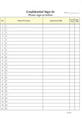 8-1/2 X 11 White Carbonless Sign-in Sheets (250 Sheets) G3657
