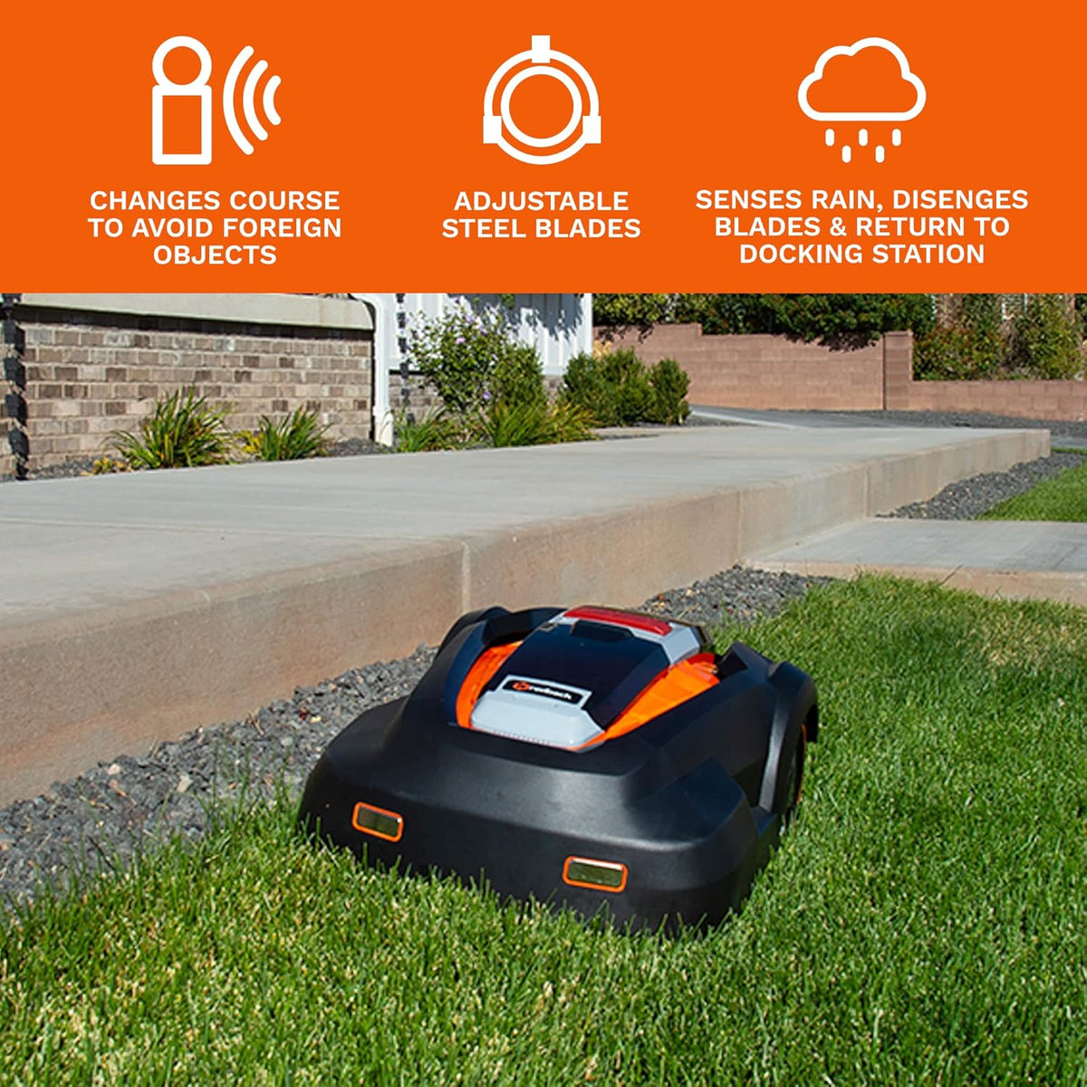 Robot Lawn Mower 9.5inch Cutting Width Brushless Motor R56543