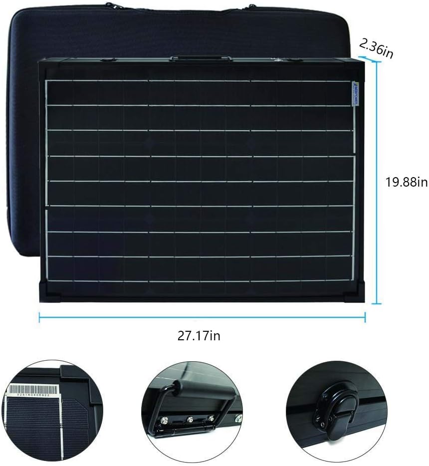 100W Foldable Monocrystalline Solar Panel Suitcase Q522