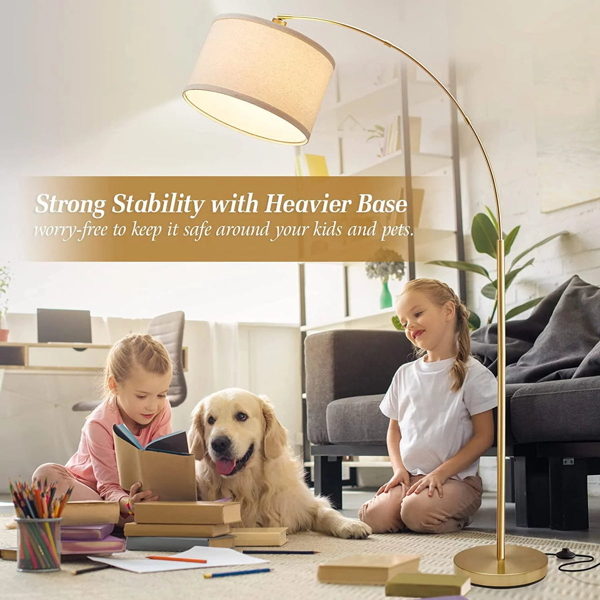 Arc Floor Lamp with Foot Switch V3363