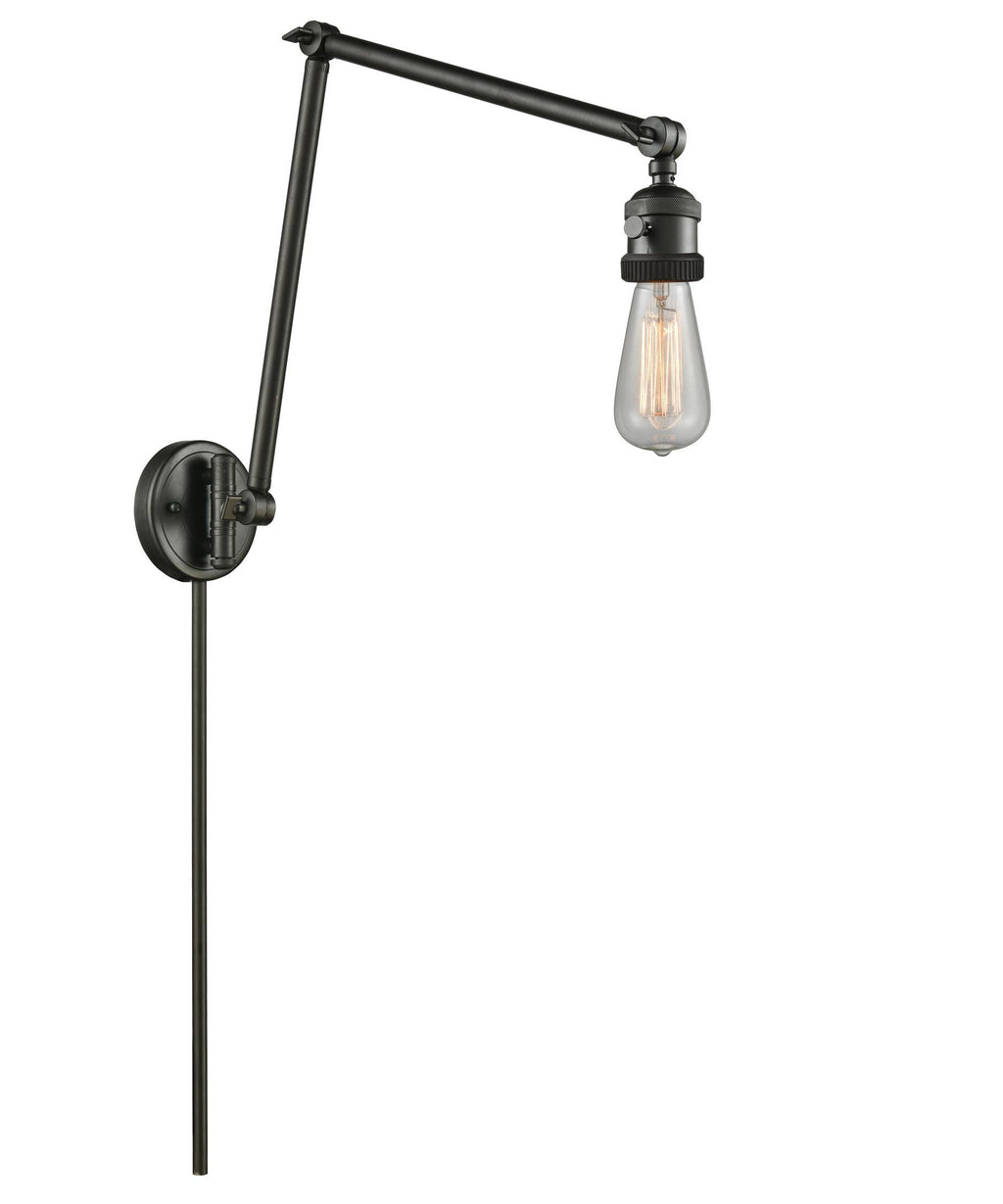 One Light Bare Bulb Double Swing Arm D1555