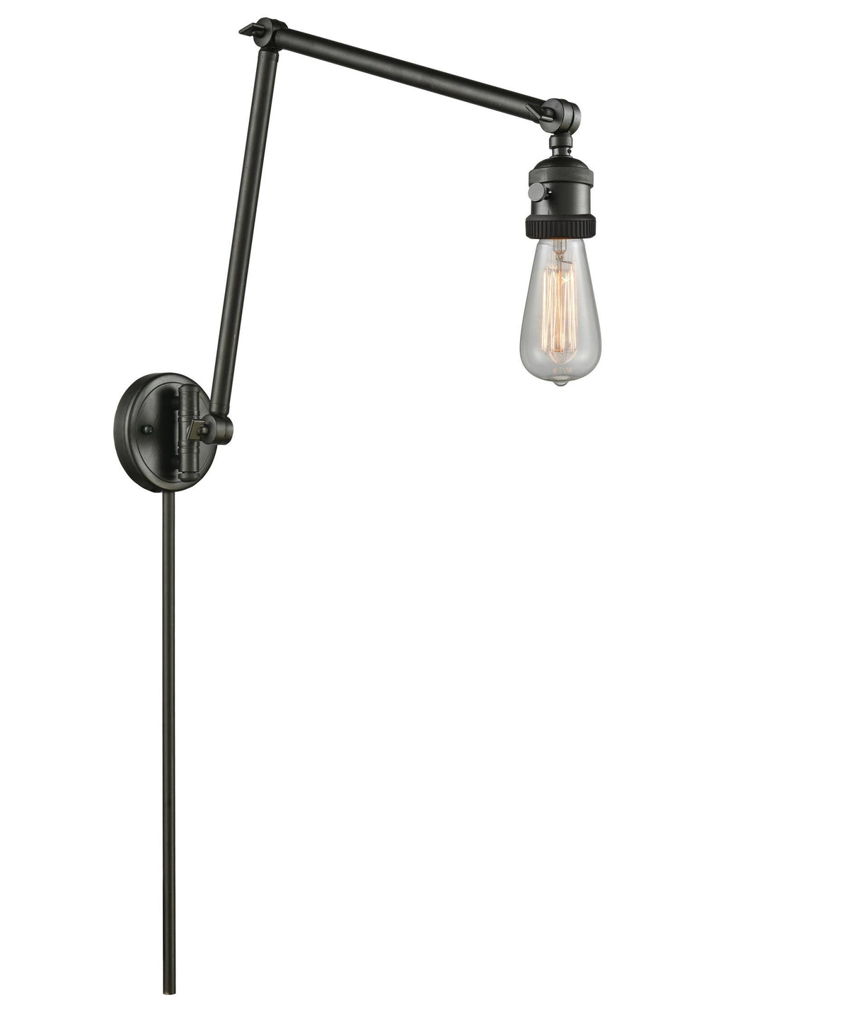 One Light Bare Bulb Double Swing Arm D1555