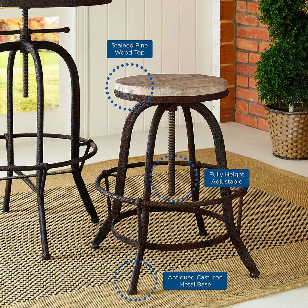 Brown Bar Stool Set of 4 Y8626