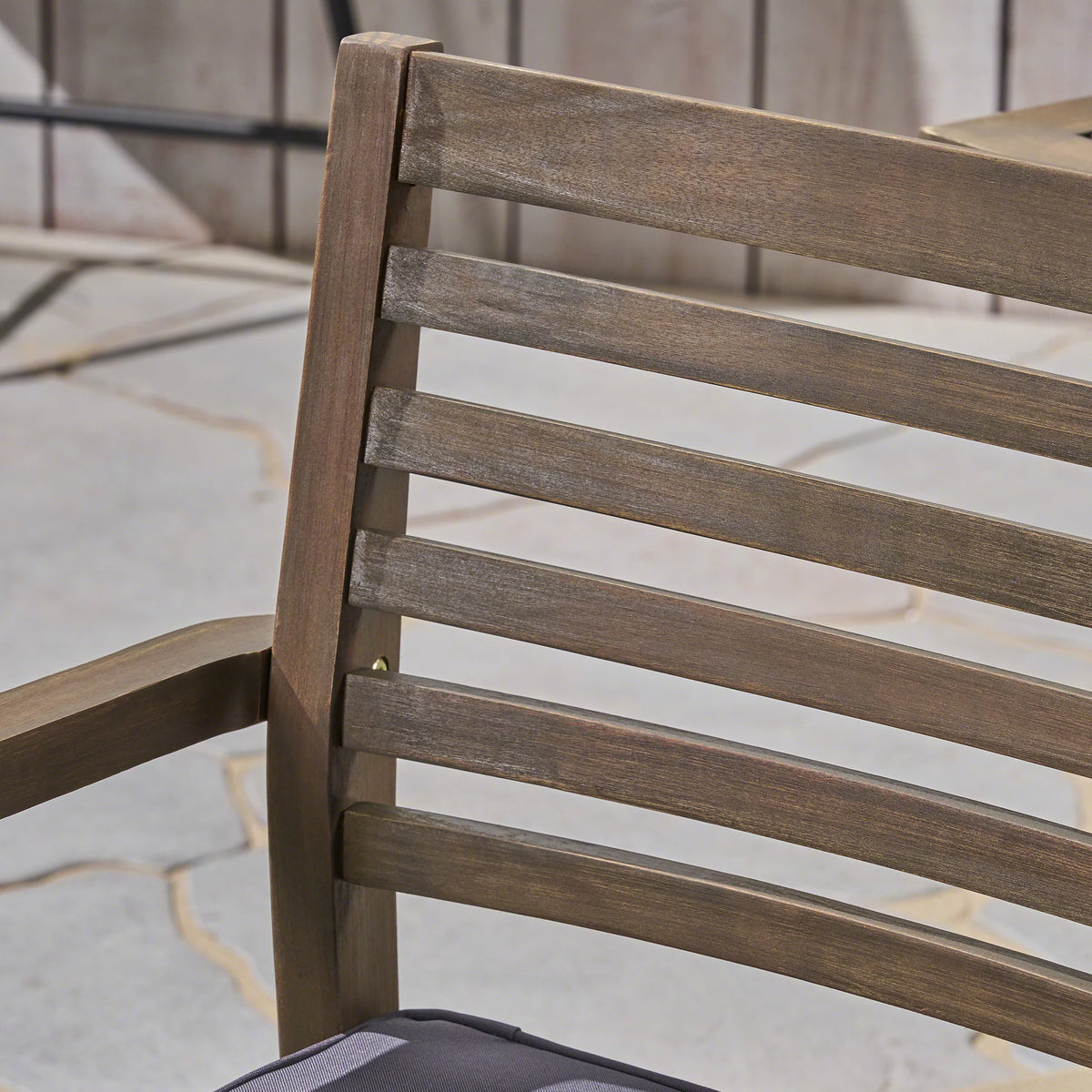 Acacia Wood Outdoor Dining Chairs Set of 2 D653005