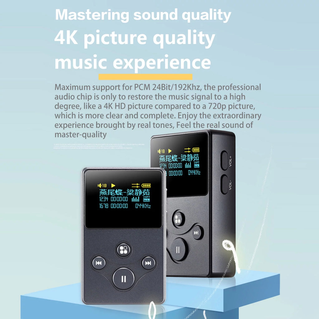 HiFi Player with Lossless Playback, TF Card Reading to 128GB J1206