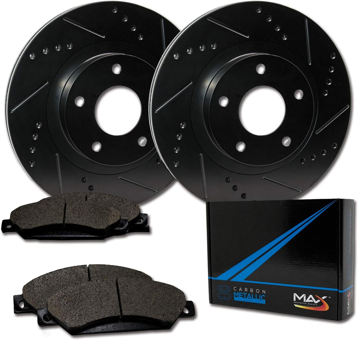 Max Brakes Premium OE Rotors with Carbon Metallic Pads F18104