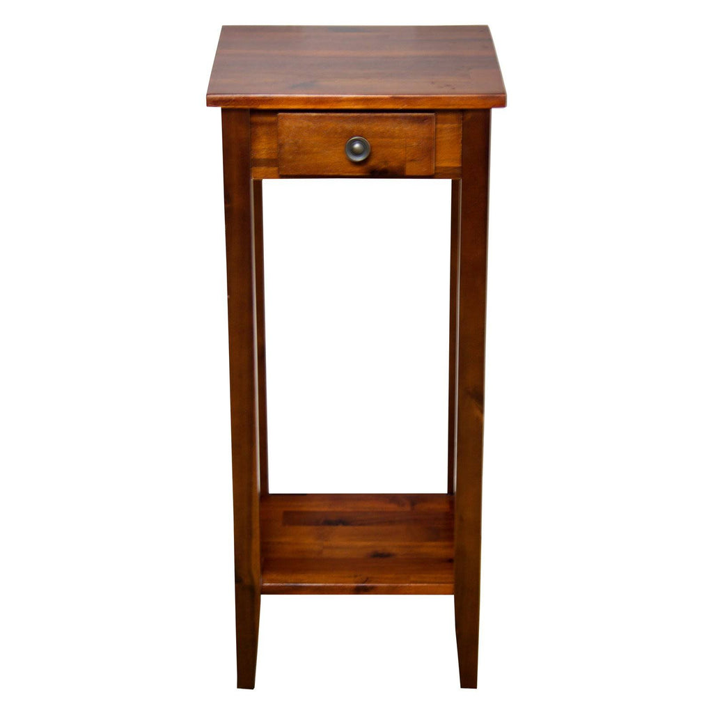 Solid Acacia Plant Stand with Drawer F1023