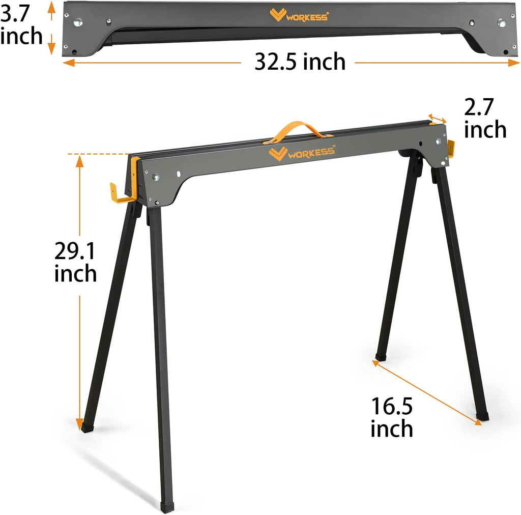 Sawhorse 2 Pack Portable Folding Heavy Duty 1100 LBS Weight Capacity G5542
