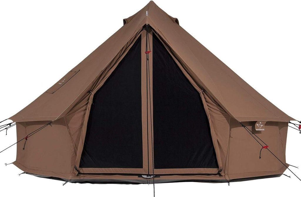 Canvas Bell Tent with Stove Jack, Waterproof 4 Season Cotton Canvas Tent Q522971