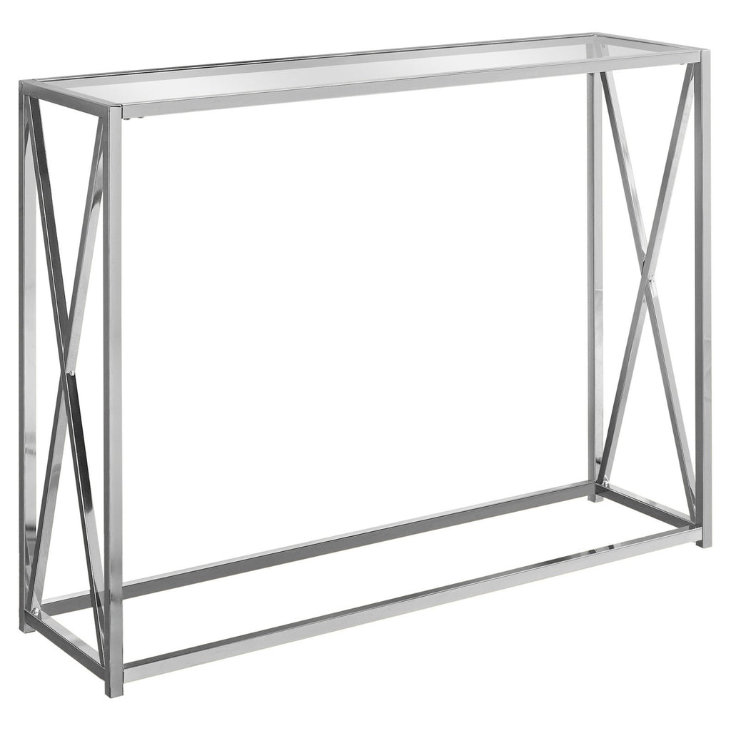 Metal Chrome Narrow Accent Table E5706