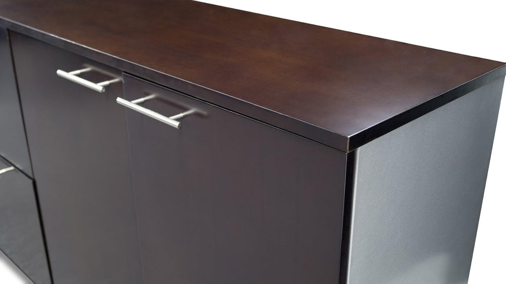 Polished Walnut Cabinet Credenza F501