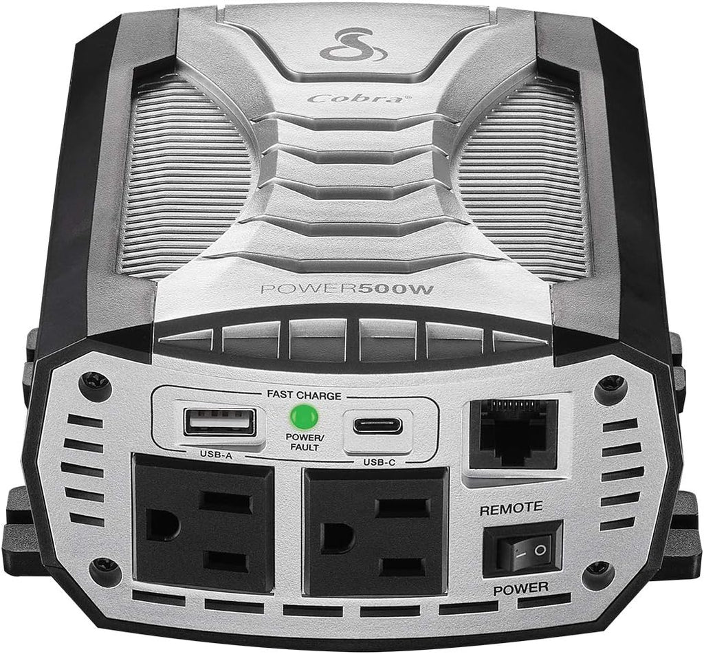 500W Portable Power Inverter with 2 AC Outlets and 2 USB Ports X72556