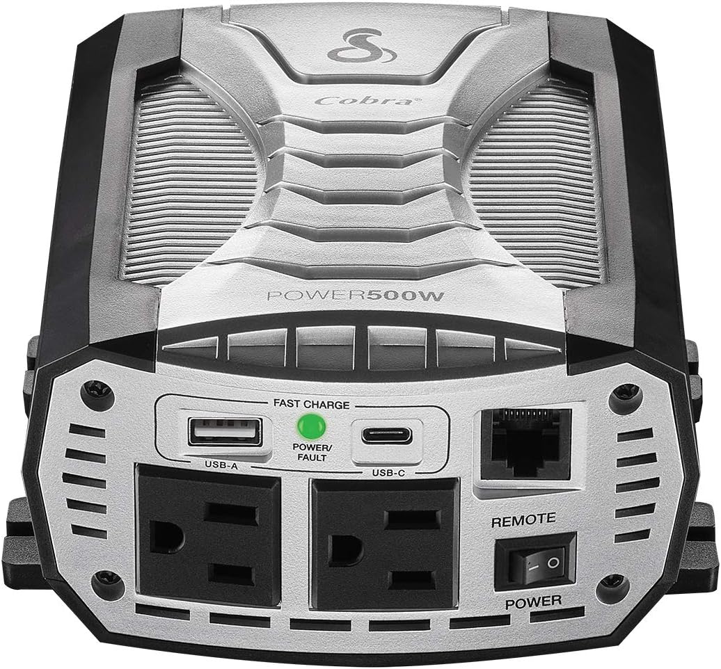 500W Portable Power Inverter with 2 AC Outlets and 2 USB Ports X72556