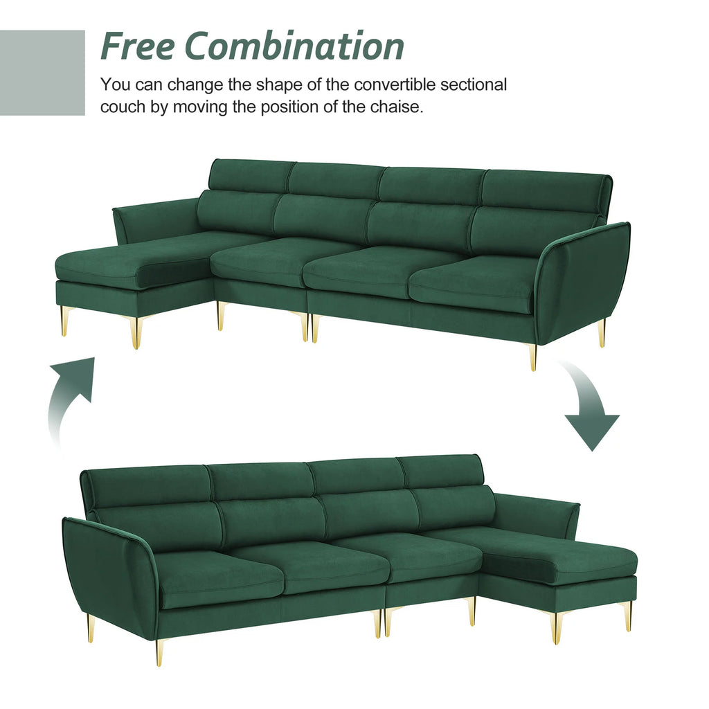 111" L Shape Recliner Sectional Sofa X61872