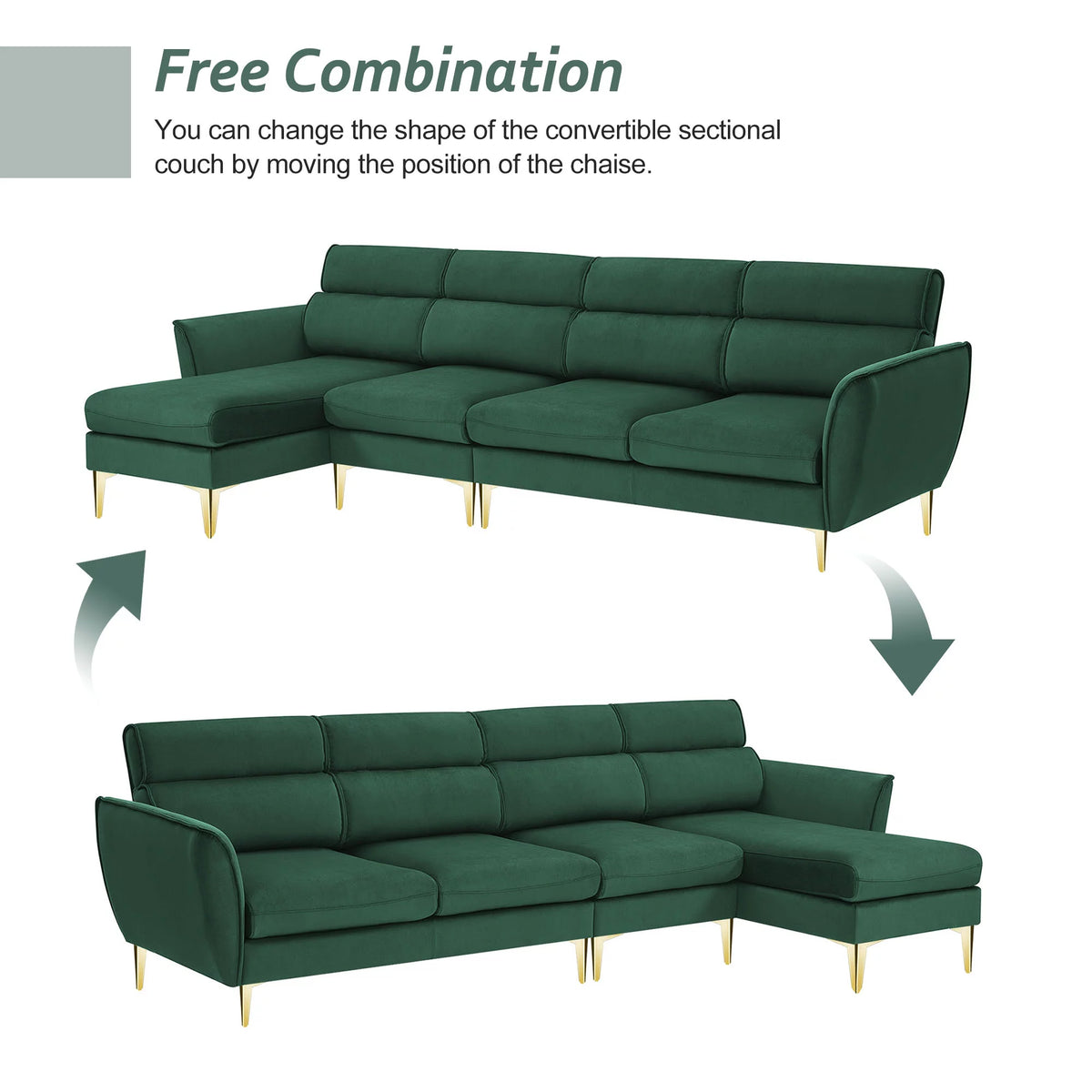 111" L Shape Recliner Sectional Sofa X61872