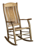 Slat Back Wood Patio Rocking Chair Y4688