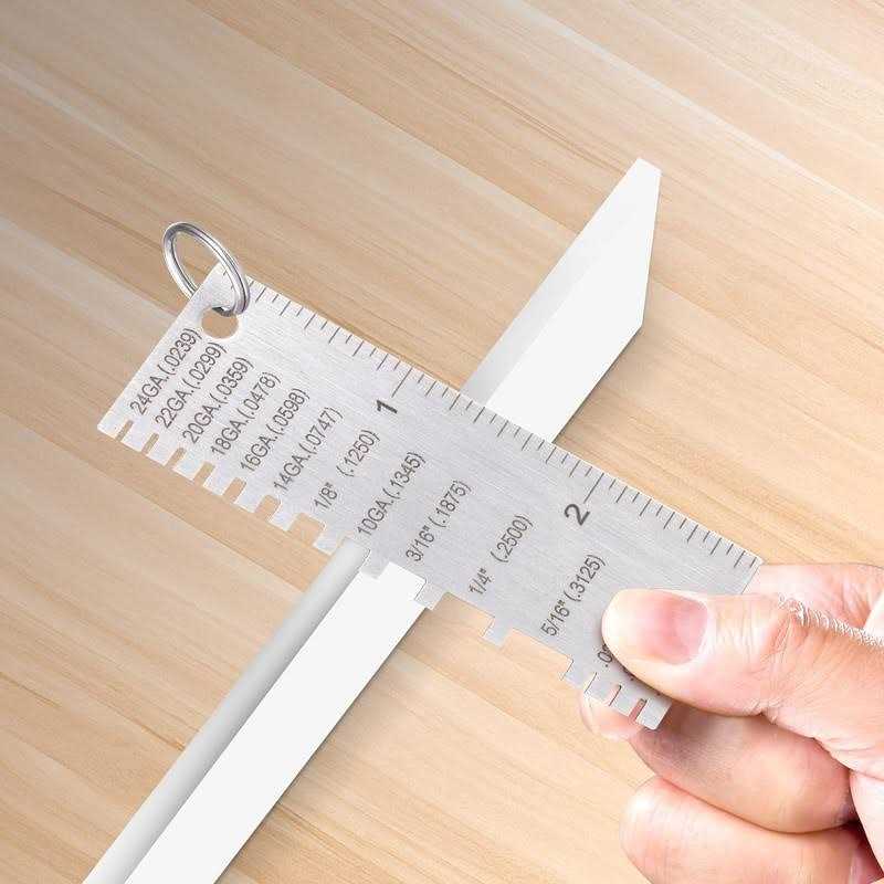 Metal Sheet Thickness Gauge & Dual-Sided Round Metal Sheet Gauge H515699