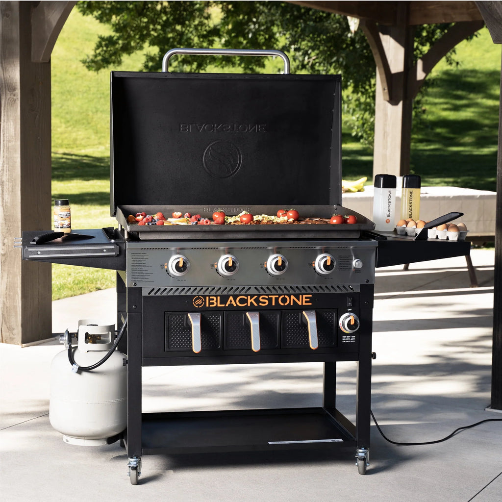 4-Burner Propane Griddle with Air Fryer and Hood X952