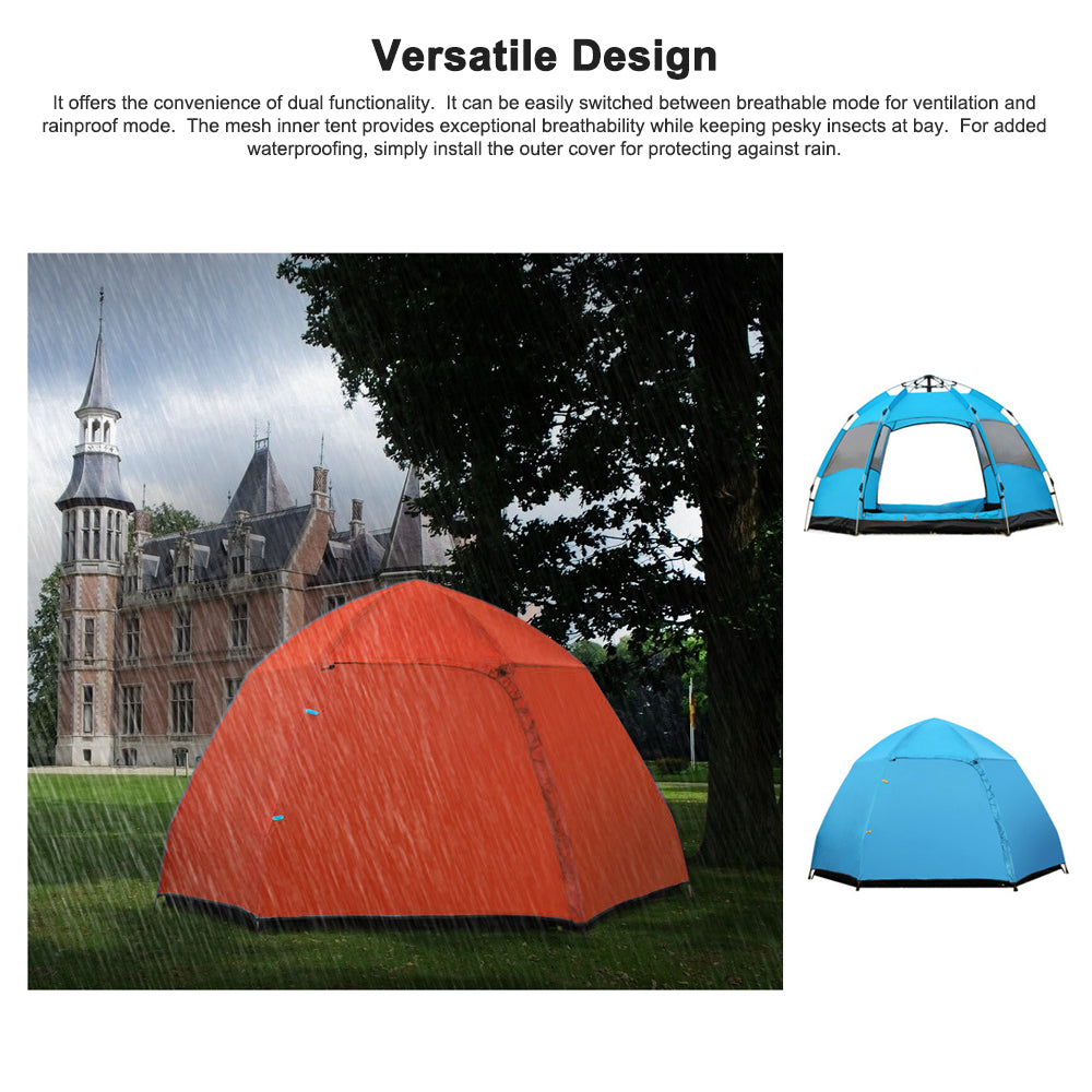 Camping Tent Quick Open Double Layer Rainproof F581