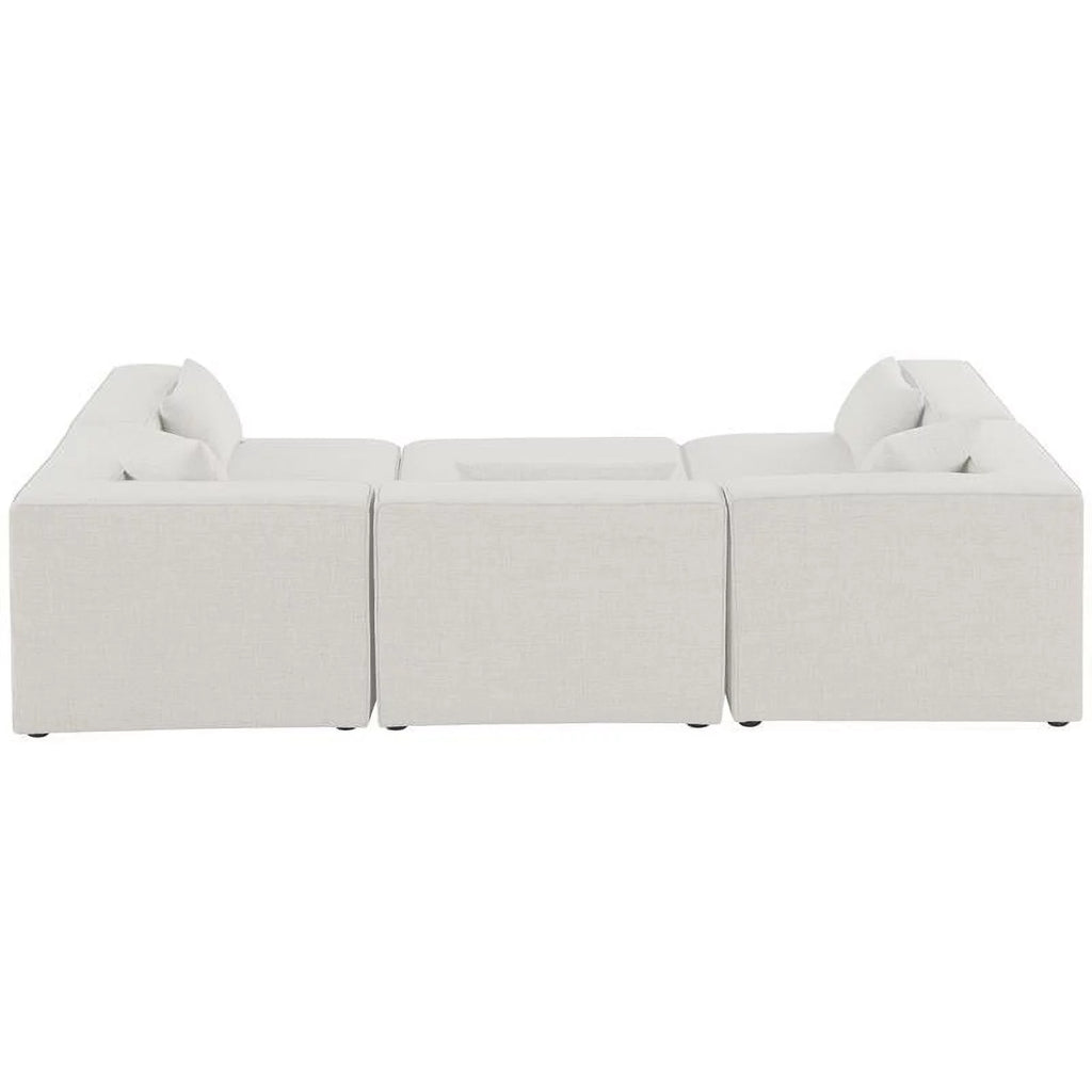 Cream Linen Modular Sectional U100