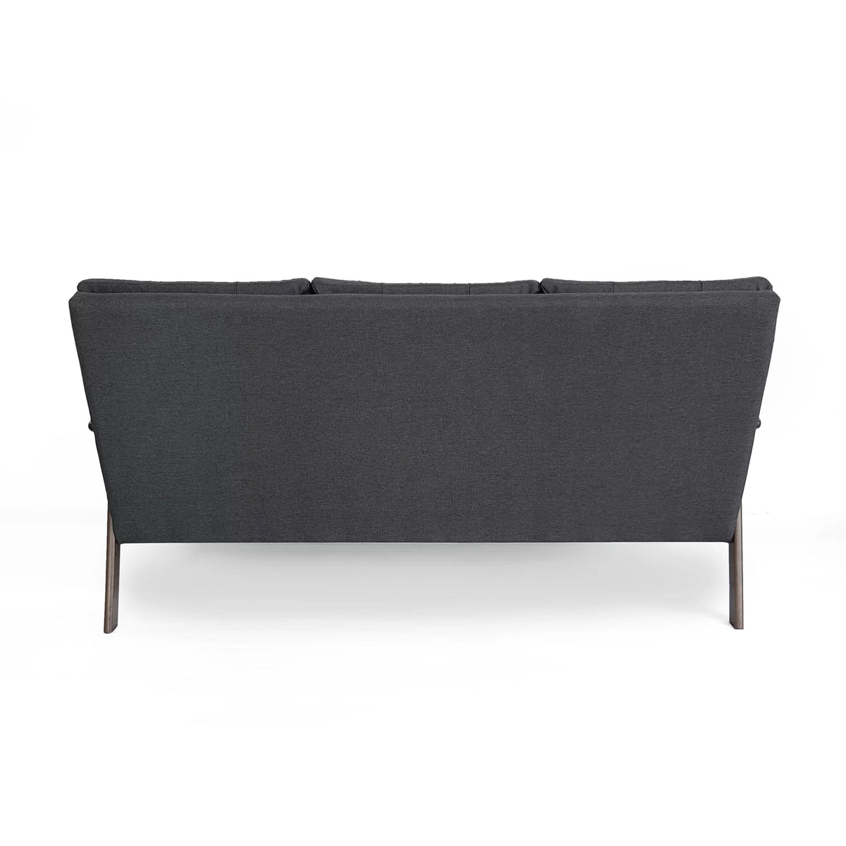 Charcoal Gray Fabric Tufted 3 Seater Sofa S44918