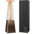 Bronze 48000 BTU Propane Patio Heater with Wheels and Cover F934