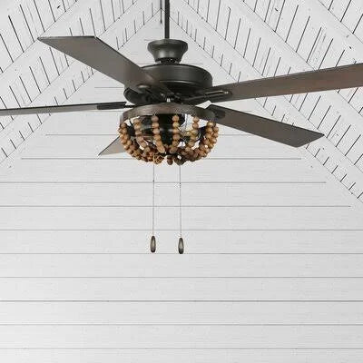 52x22 5-Blade Standard Ceiling Fan with Pull Chain and Light Kit C62248