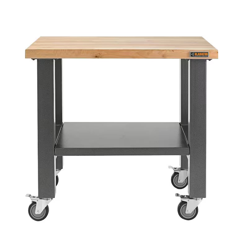 3 ft. Mobile Workbench with Hardwood Top U743908
