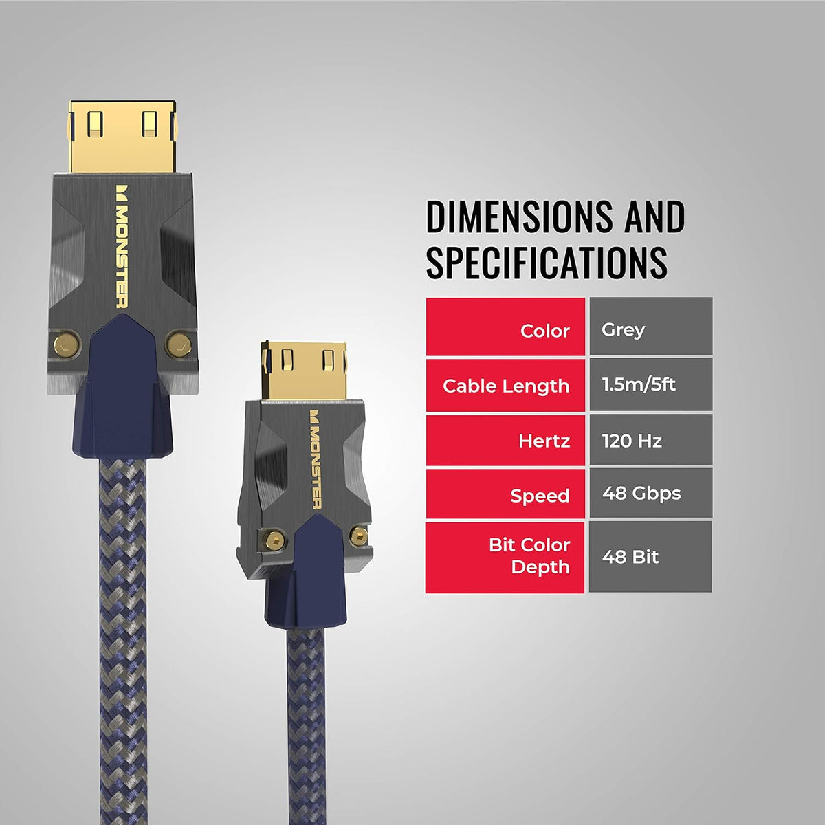 2.1 8K 60Hz 48 Gbps HDMI Cable Pack of 2 J74125