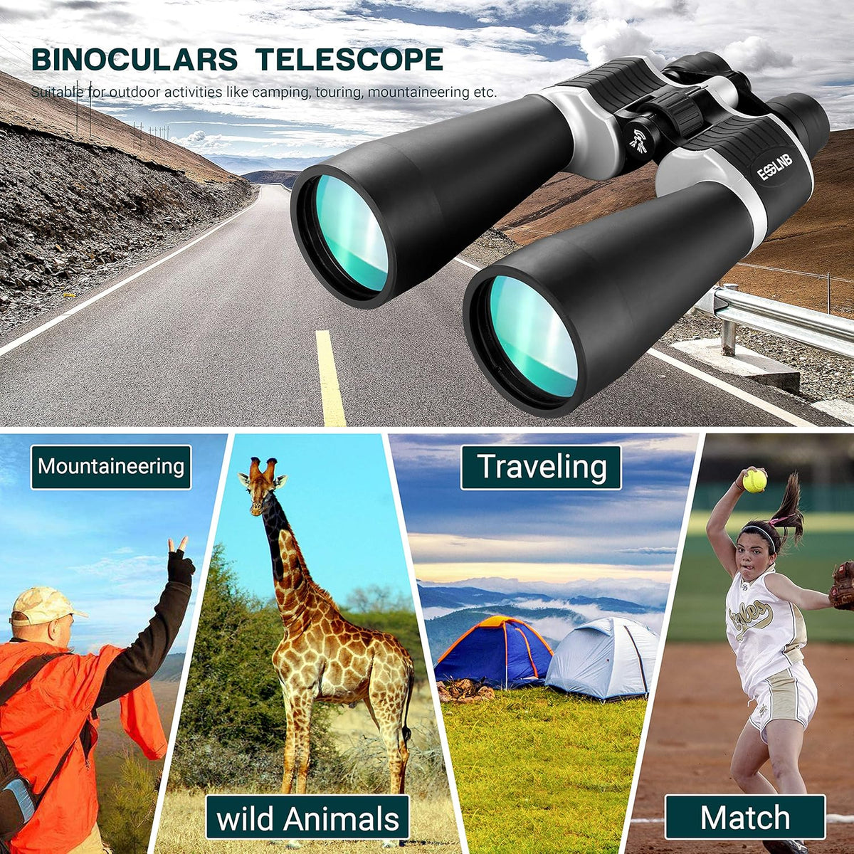 13-39X70 Zoom Binoculars with Tripod Adapter and Case E787543