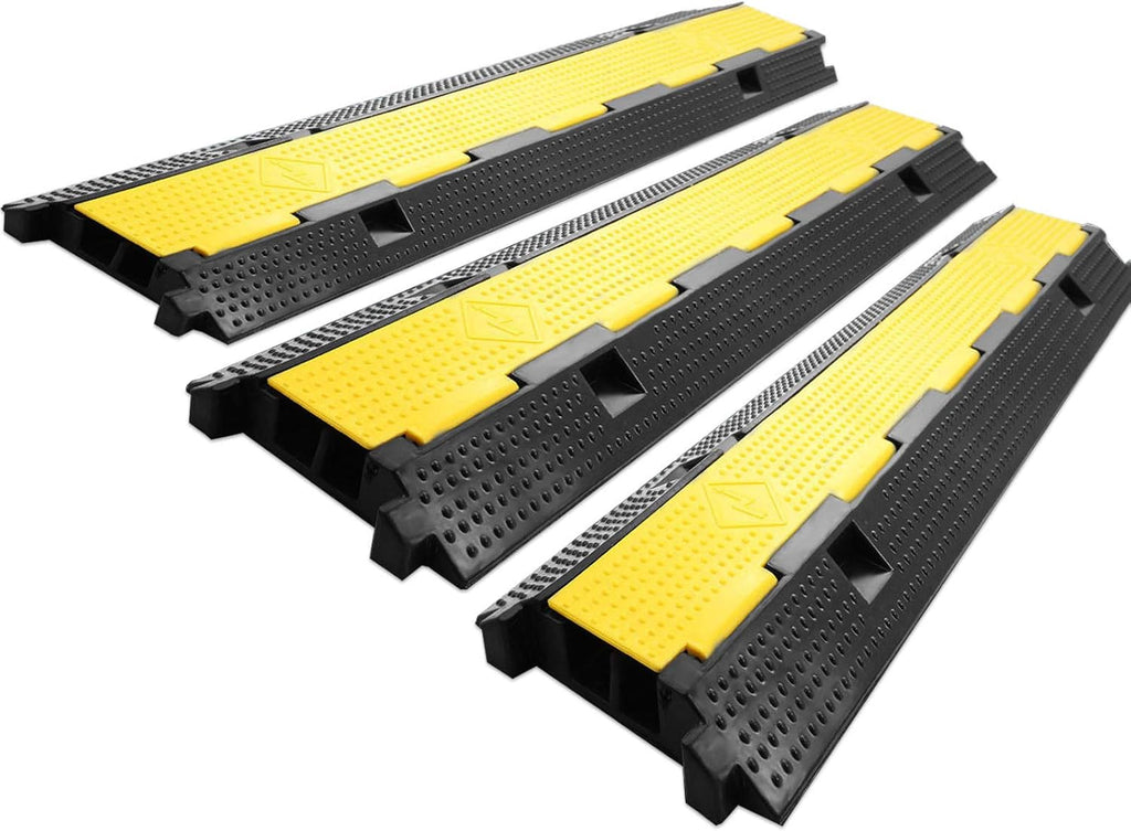 2 Channel Rubber Cable Protector Ramp 3 Pack O2762