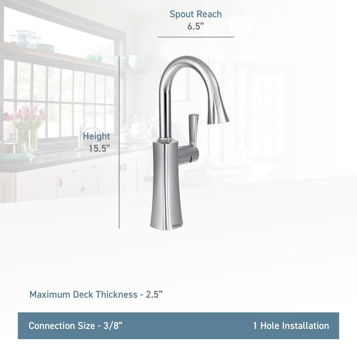 Spot Resist Stainless One-Handle Pulldown Bar Faucet A557632