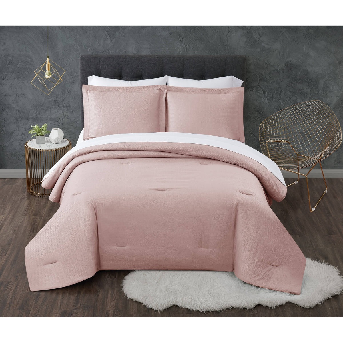 Antimicrobial Blush Full 7 Piece Bed in A Bag E429
