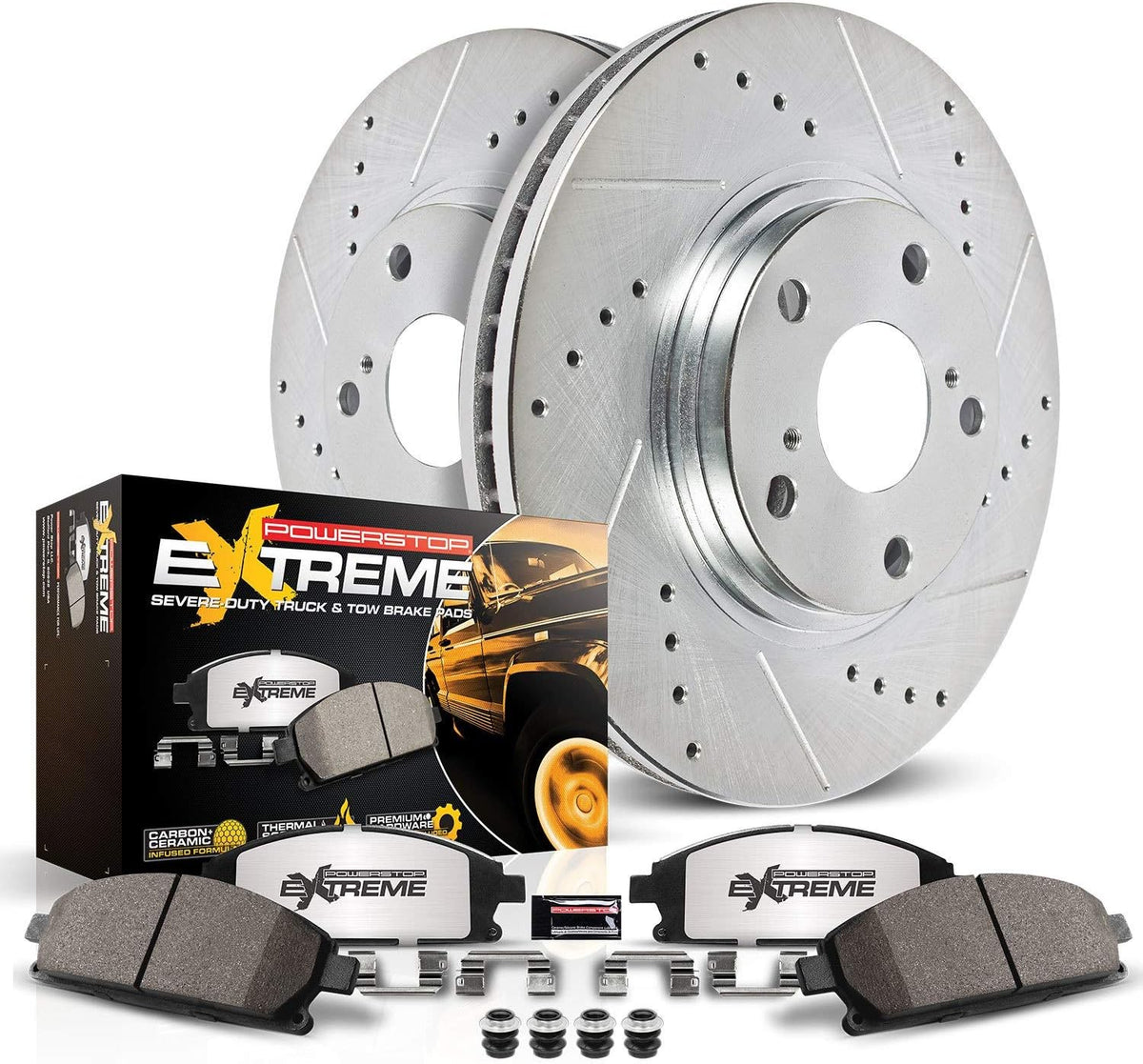 Rear Z36 Truck & Tow Carbon Fiber Ceramic Brake Kit E7575