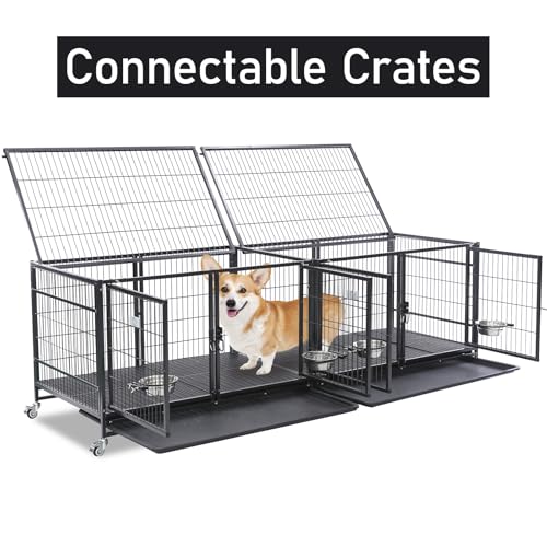 43 inch Heavy Duty Dog Crate with Detachable Divider Z1130