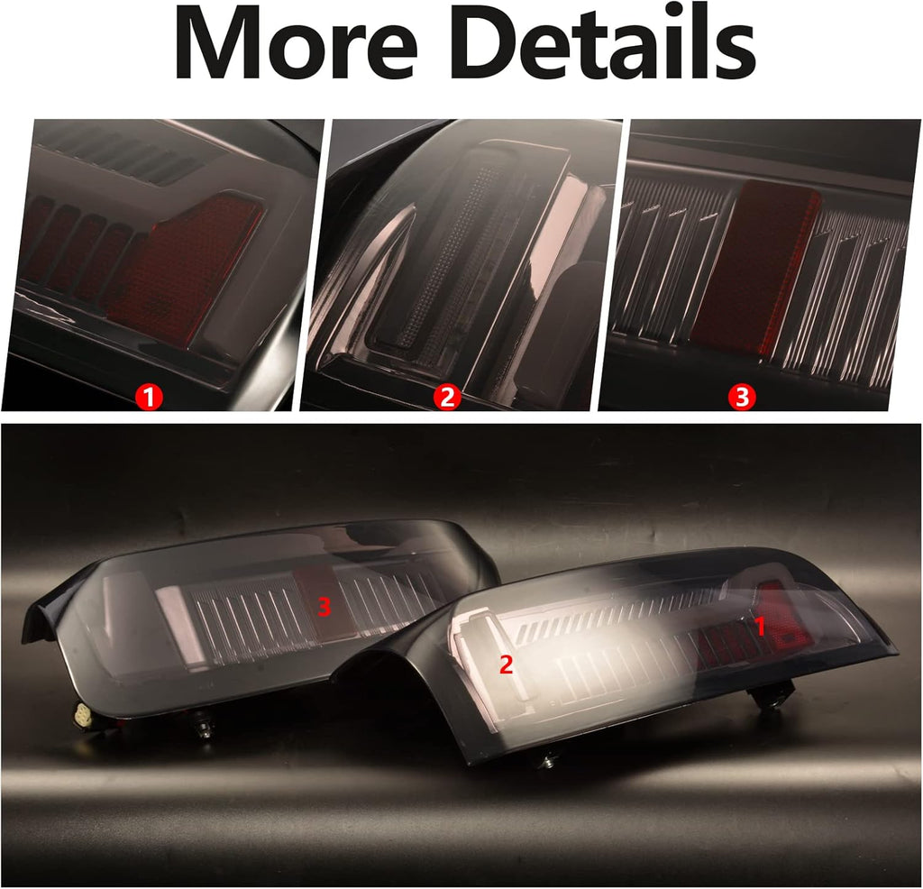 Black Smoked Lens LED Tail Lights U52061