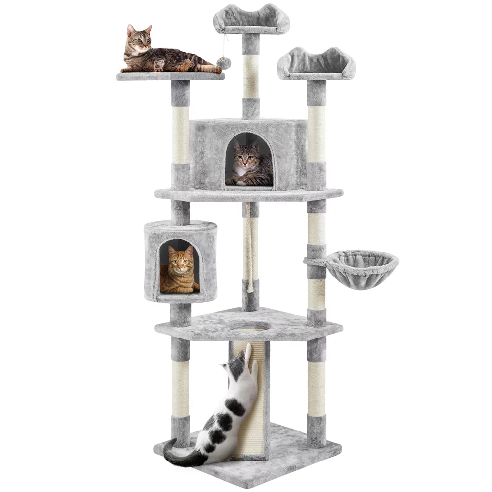 79'' Multilevel Cat Tree with Condos & Scratching Posts V6123
