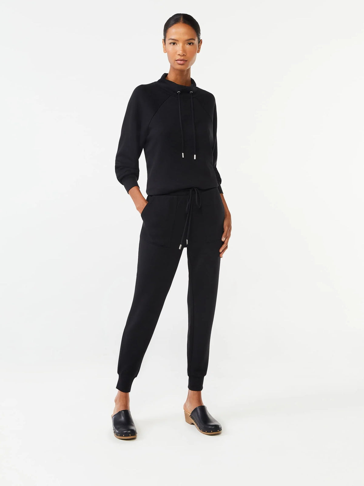Women's Scuba Knit Funnel Neck Sweatshirt Q790