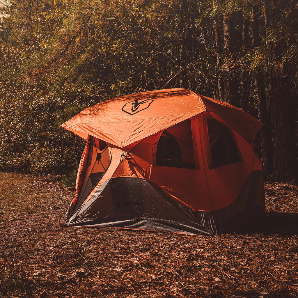 Portable Hub Tent, 4-Person, Sunset Orange W2605