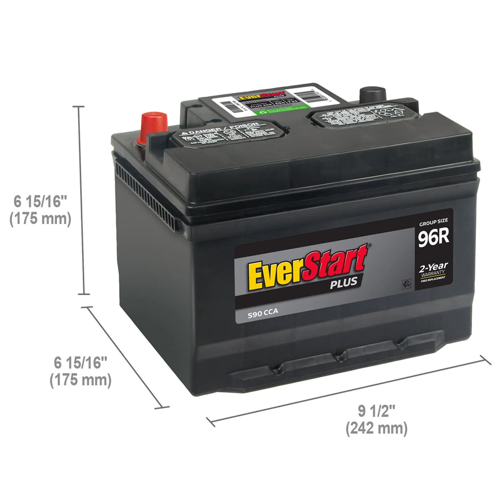 Lead Acid Automotive Battery Group Size 96R 12 Volt 590 CCA H472