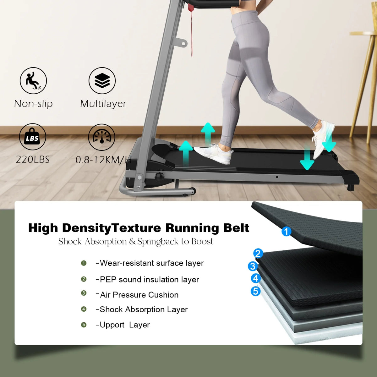 Folding Electric Treadmill K804