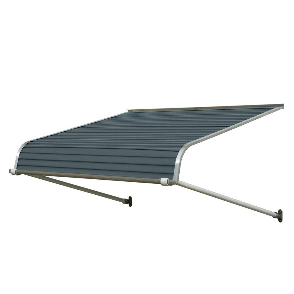 72-in Wide x 54-in Projection Slate Blue Solid Fixed Door Awning E89208