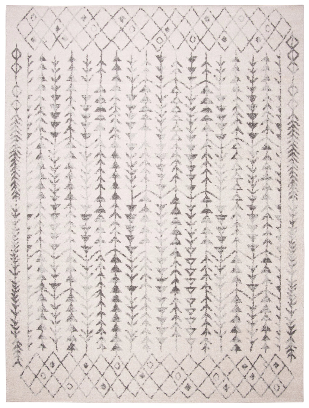Ivory/Grey 8' x 10' Moroccan Geometric Area Rug J8304