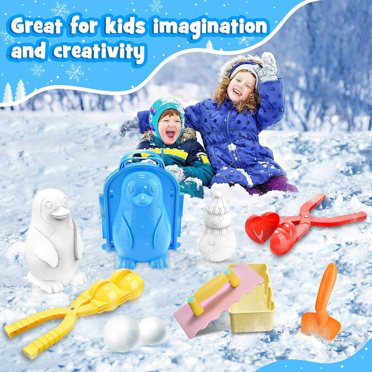 20 PCS Snowball Maker with Carrying Bag Snow Mold W650527