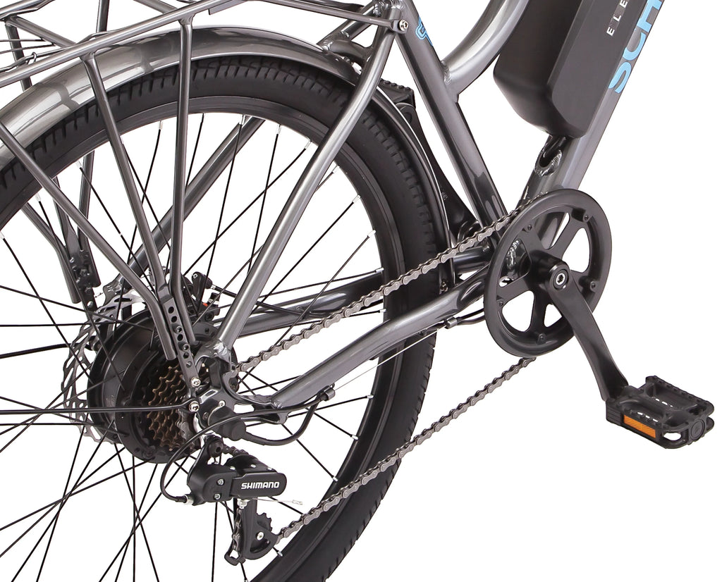26 Low Step Cruiser Electric Bike 7 Speeds 250w Black U8036
